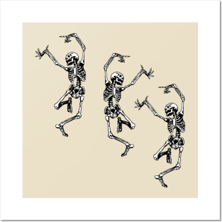 Dance with Death Skeleton Dancing Halloween Posters and Art